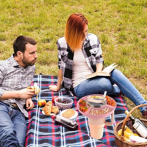 Miniatura 6 de Tazón de aperitivo rosa para taza Stanley, funda de silicona para botas de oro rosa, compatible con vaso Stanley Cup Quencher 2.0 de 40 onzas con