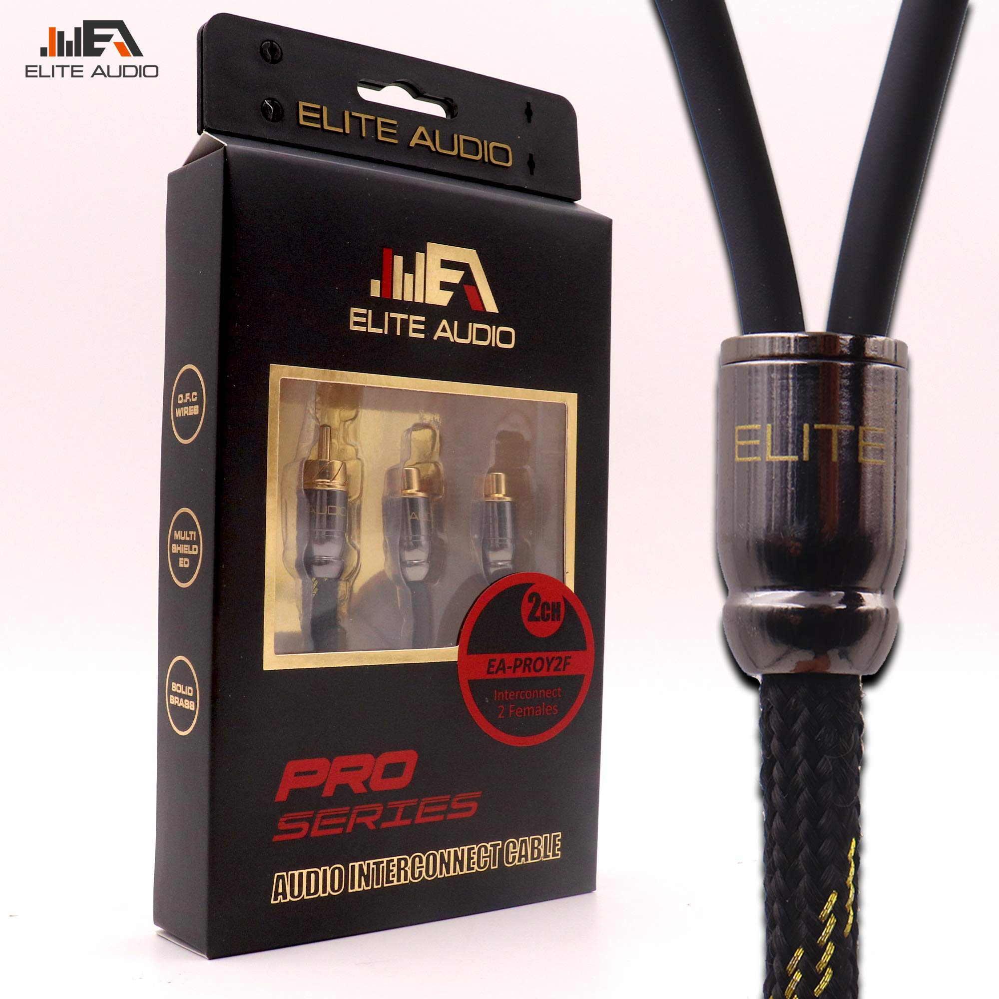 Buy Elite Audio PRO 100% OFC Copper 2 Channel Y Splitter (2 Female to 1 ...
