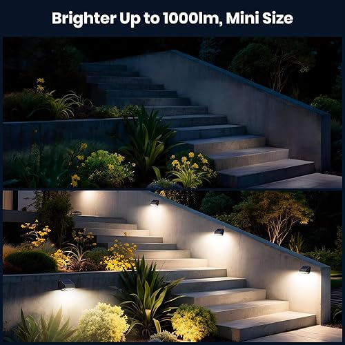 Miniatura 7 de Luces Solares para Exteriores con Sensor de Movimiento, Pack de 2, Luces de Valla Solares Alimentadas por Energía Solar, Impermeables, CCT Dual