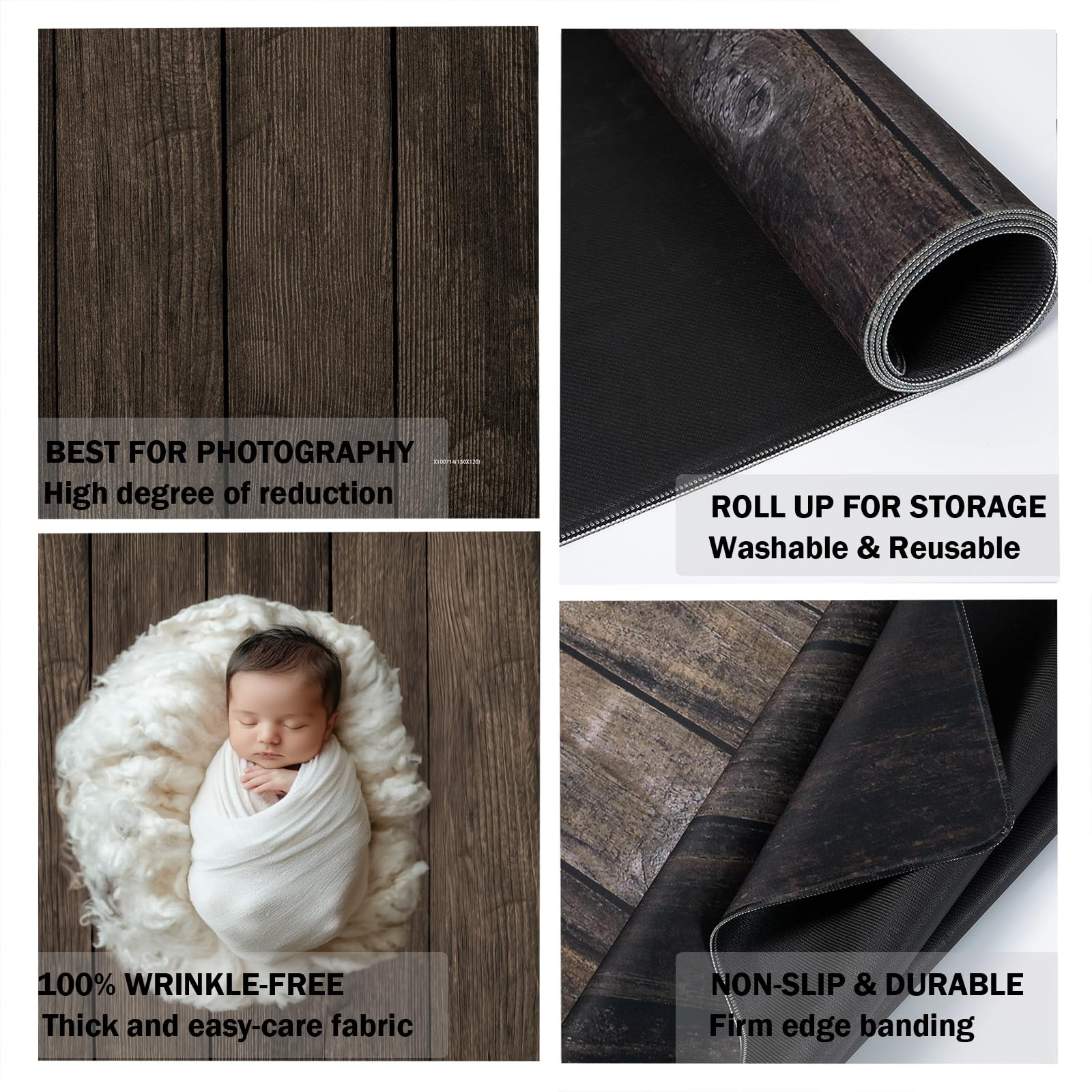 Kate Dark Wood Photography Floor Drop,Rubber Mat for Photo Studio 8x5ft — Amazon image 5