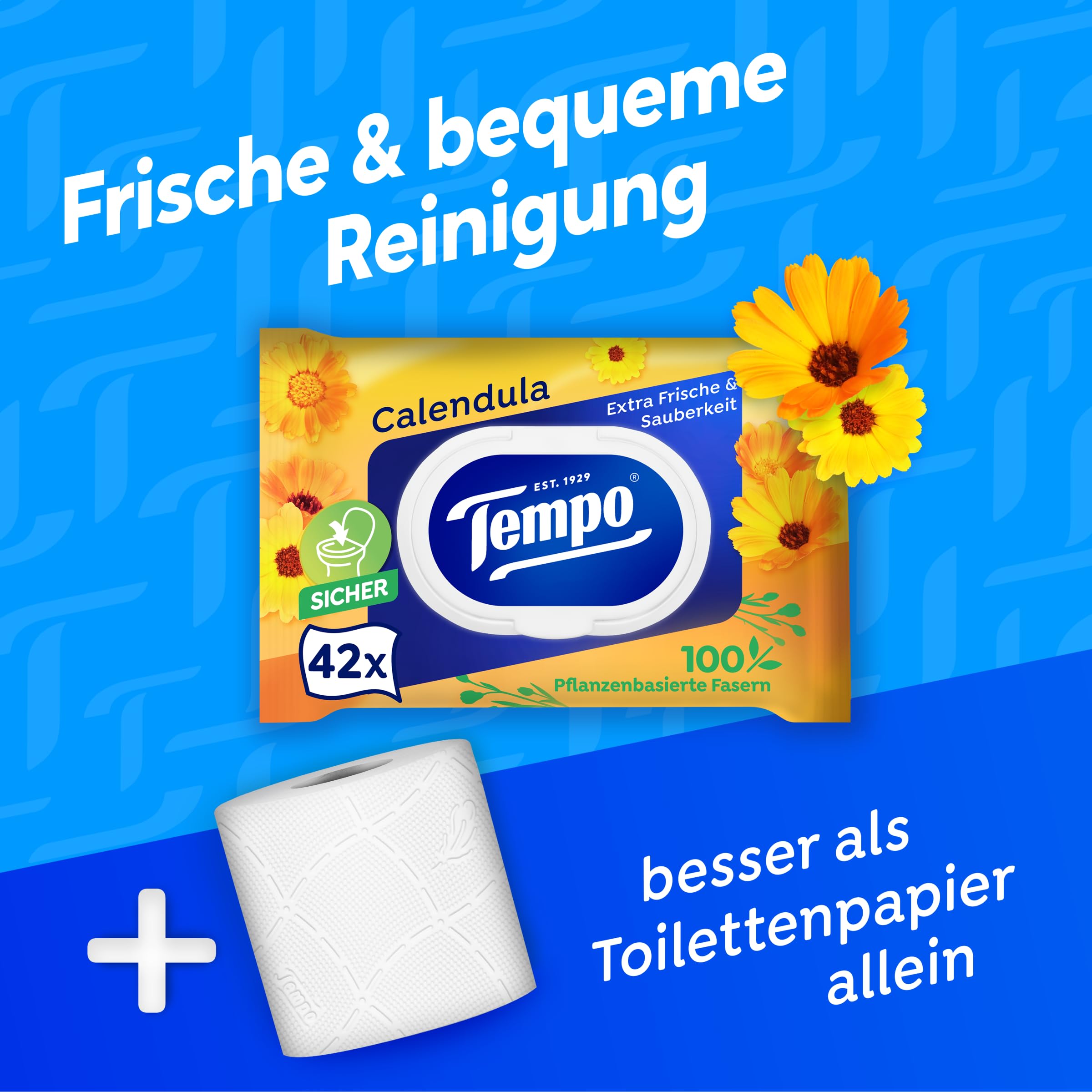 Tempo Toilettenpapier feucht, Mein Verwöhnmoment, 8 x 2 x 42 Tücher
