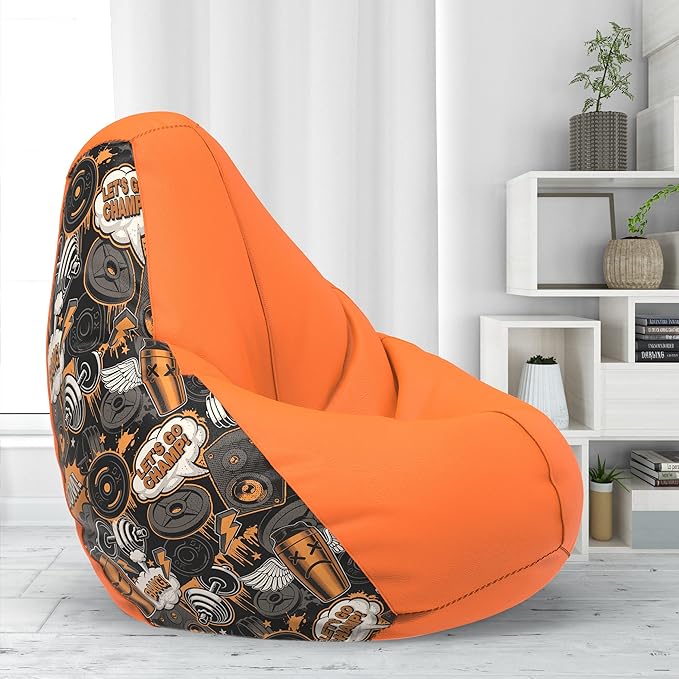 Amazon Brand Solimo XXXL Bean Bag Filled with Beans (Lets go Champ