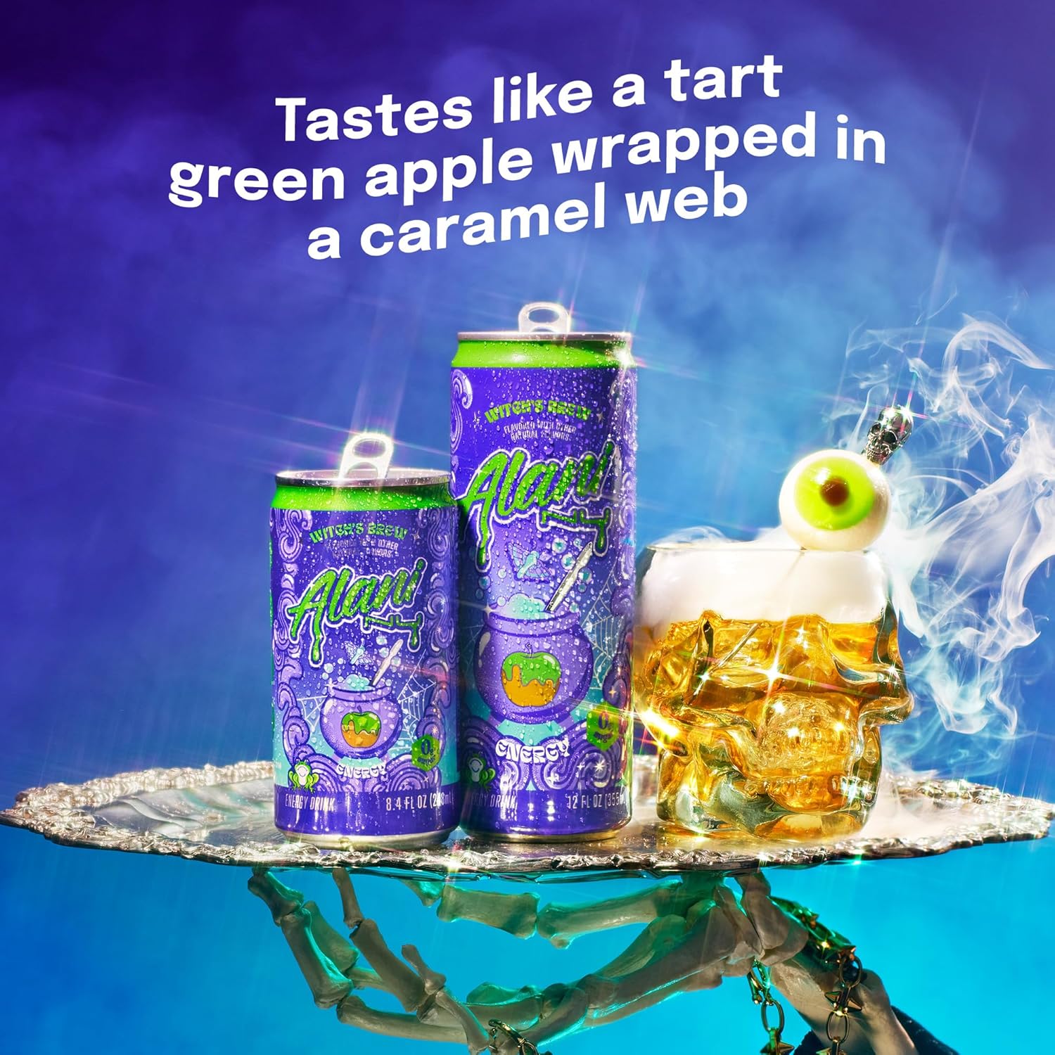 Alani Nu WITCHES BREW, Low Calorie Energy Drinks, 100mg Caffeine, Biotin, B Vitamins, Zero Sugar, 10 Calories or Less, 8 Fl Oz Cans, 12 Pack