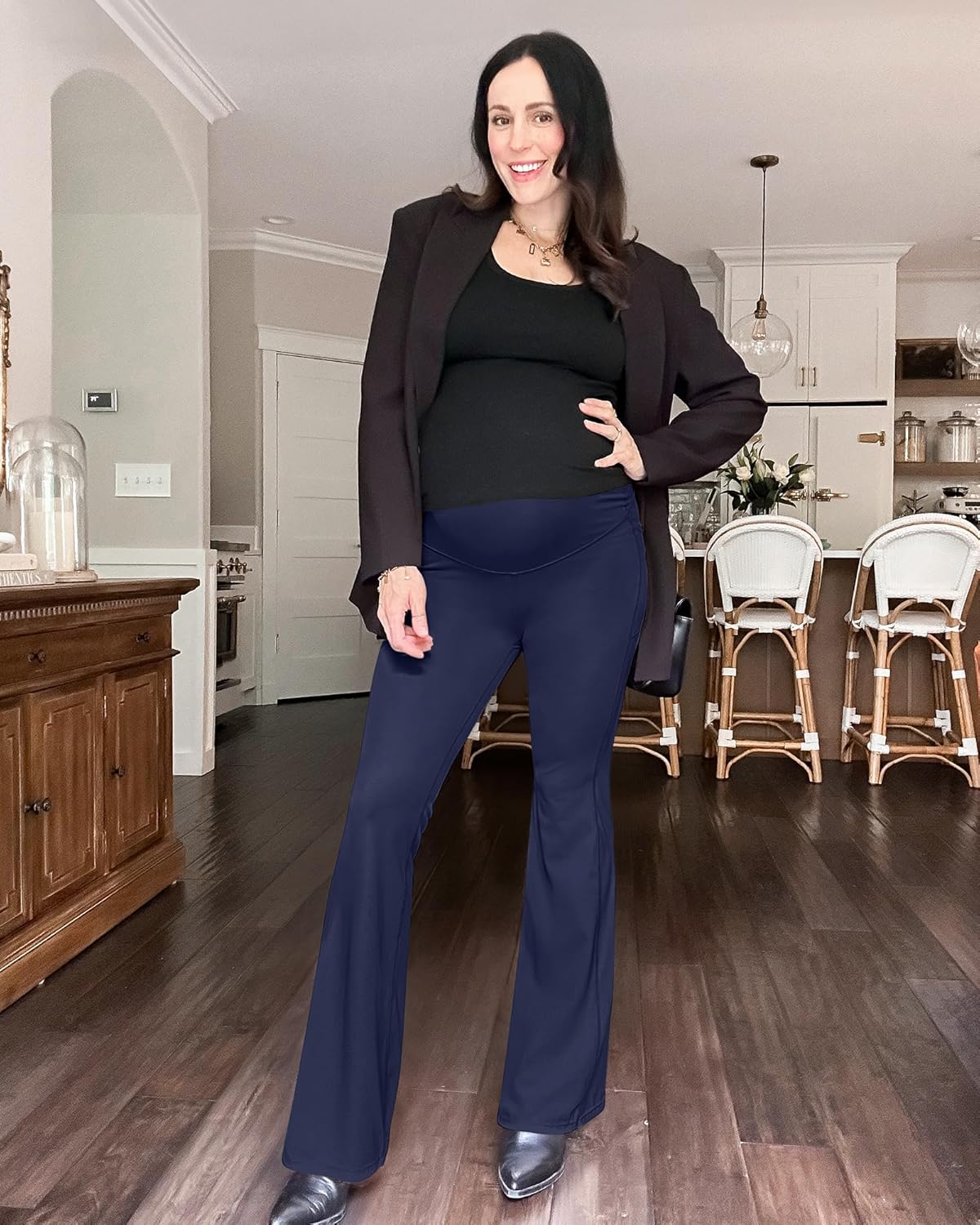 G4Free Women's BareFeel Maternity Flare Leggings - Image 6