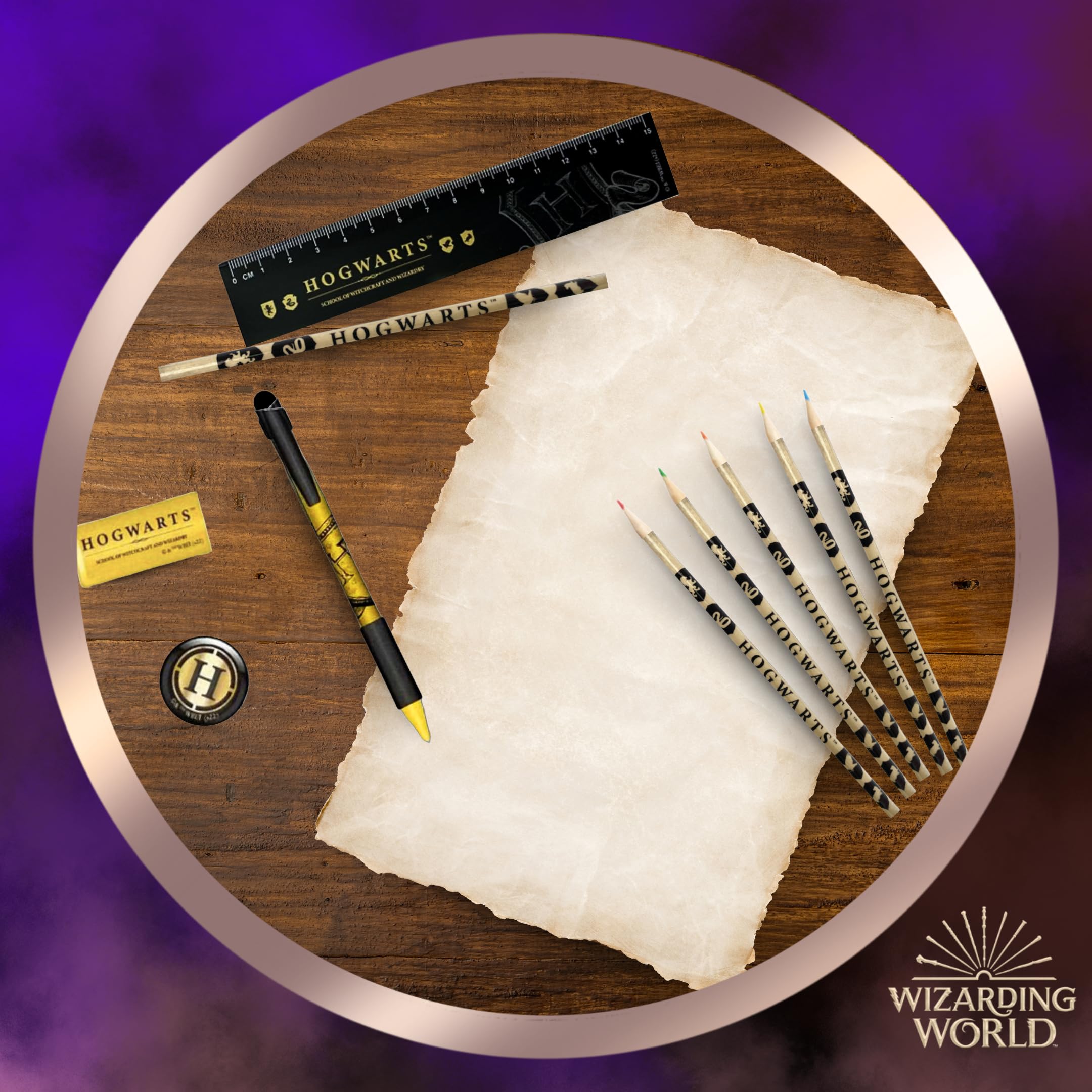 Set Cancelleria Harry Potter Hogwarts - Matita, Penna, Righello, Gomma E Accessori Per Scuola - Foto 6