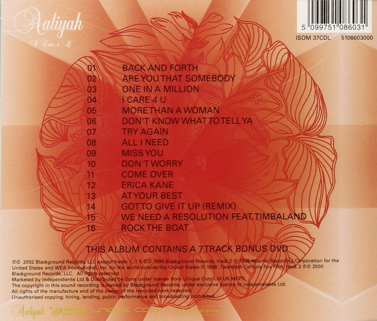 洋楽 AALIYAH / I Care 4 U I Care 4 U - YouTube