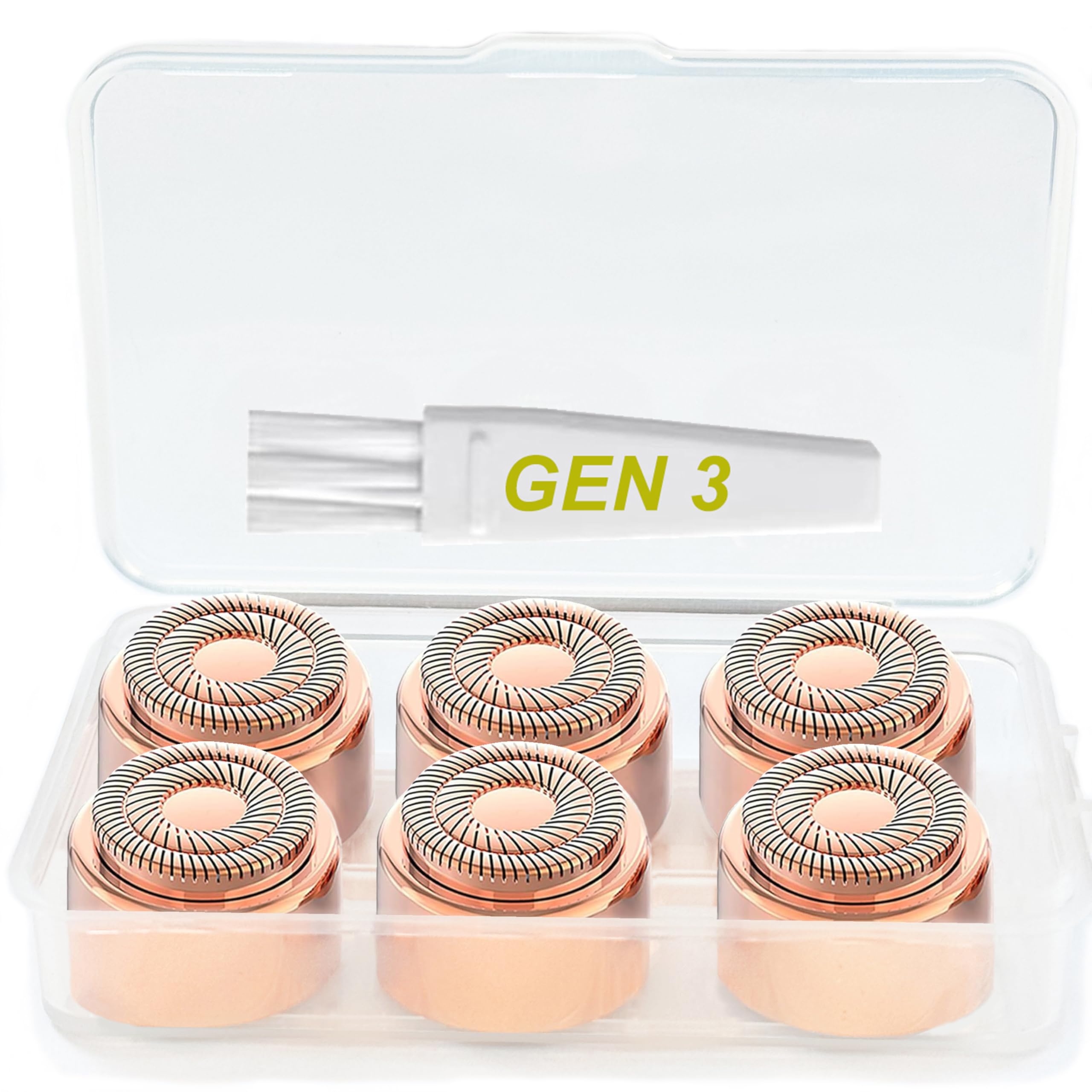 Generation 3 Replacement Heads for NEW Finishing Touch Flawless Facial Hair Remover Gen 3 - Double Precision Enhanced Floating Blades Heads for