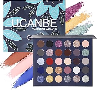 UCANBE 30 Color Eyeshadow Makeup Palette – Dark, Earthy & Bold Tones Eye Shadow with Matte Glitter Metallic Finishes– Highly Pigmented, Long-Lasting Make Up Pallet for Smoky, Glam, and Everyday Looks