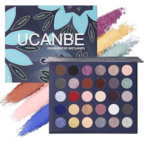 UCANBE 30 Color Eyeshadow Makeup Palette – Dark, Earthy & Bold Tones Eye Shadow with Matte Glitter Metallic Finishes– Highly Pigmented, Long-Lasting Make Up Pallet for Smoky, Glam, and Everyday Looks