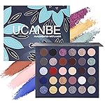 UCANBE 30 Color Eyeshadow Makeup Palette - Dark, Earthy & Bold Tones Eye Shadow with Matte Glitter Metallic Finishes- Highly Pigmented, Long-Lasting Make Up Pallet for Smoky, Glam, and Everyday Looks