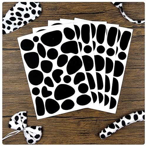 Miniatura 5 de 24 hojas de círculos de fieltro adhesivos negros autoadhesivos, almohadillas de fieltro irregular, fieltro irregular, estilo perro, 576 piezas de