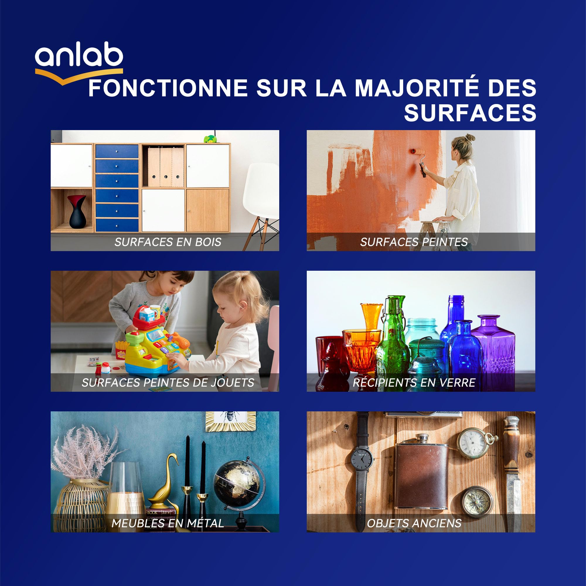 Kit de test de plomb | Résultats rapides en moins de 30 secondes | Tout-en-un, pas besoin de vinaigre | Vérifiez le plomb dans les surfaces peintes, le bois, le métal et plus | Cotons-tiges