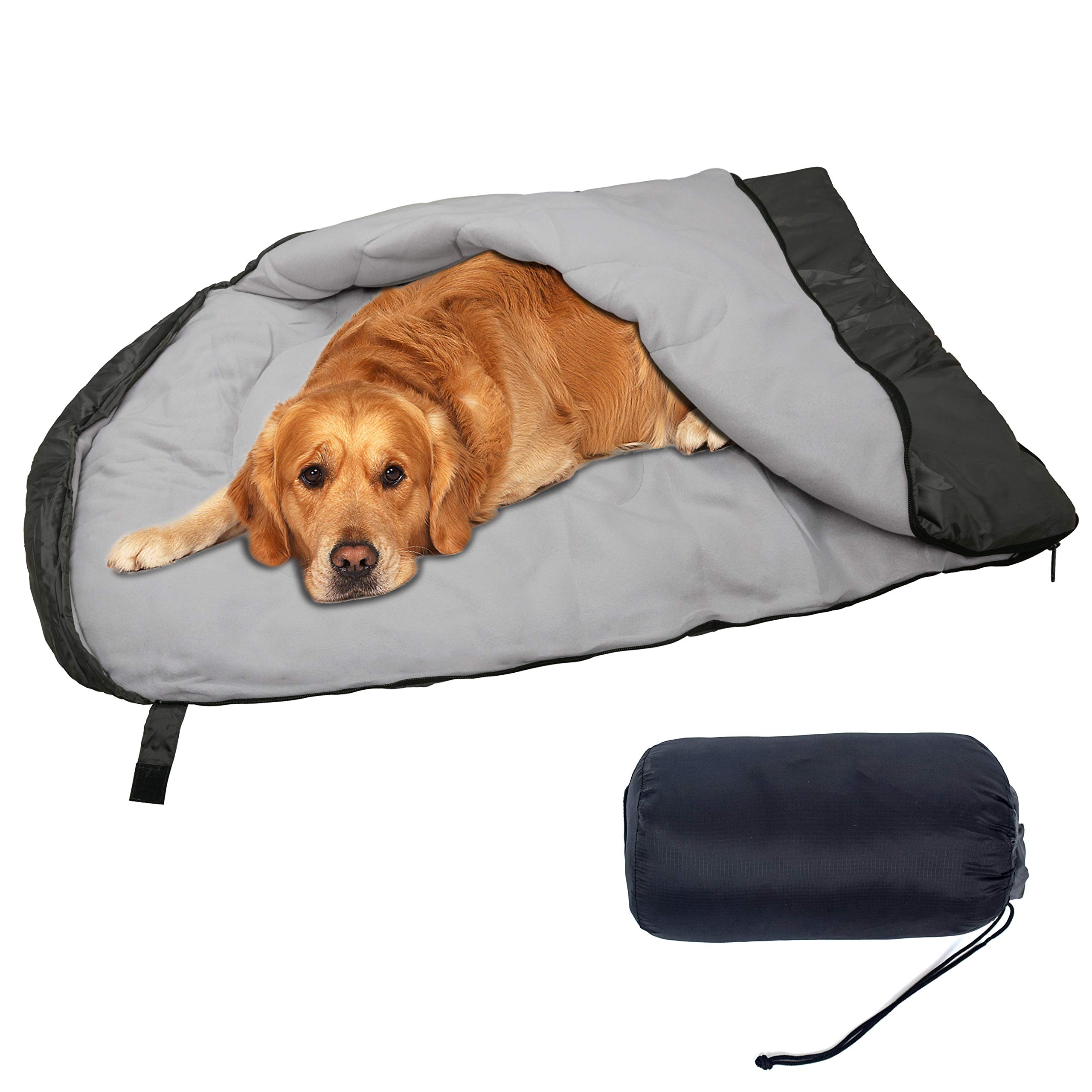 JOGFFDE Dog Sleeping Bag Waterproof Dog Bed Soft Warm Dog Cat Mat Cushions with Portable Storage Bag for Indoor Outdoor Travel Camping Hiking Backpack