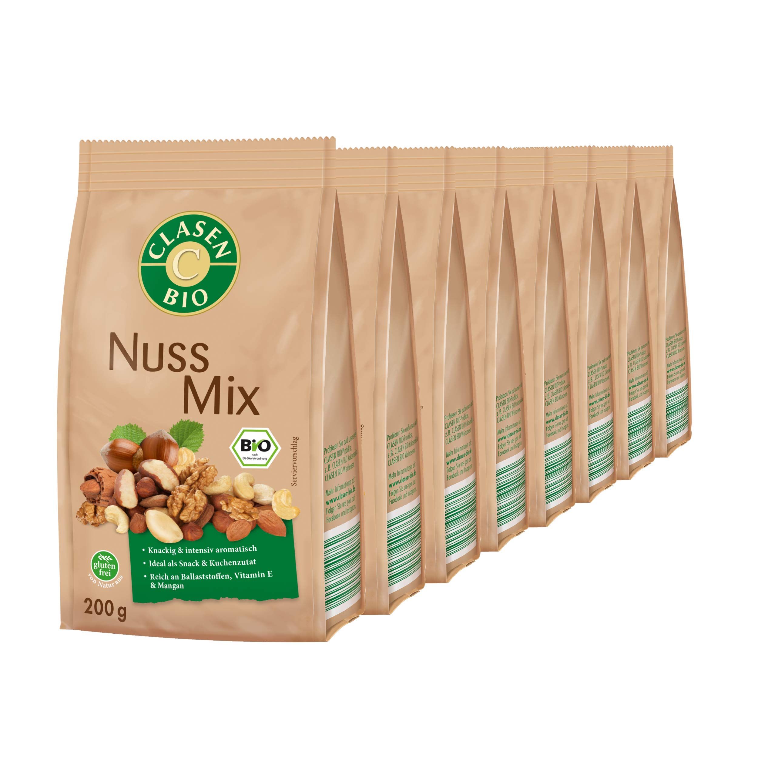 8x CLASEN BIO Nuss Mix - 200g