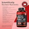Nutravita Test Booster for Men - 210 Vegan Capsules - 1450mg per Testosterone Supplement Serving - TESTOMAX™ 2.0 Contains 17 Active Ingredients Incl. Ashwagandha KSM 66®, CoQ10, Maca Root