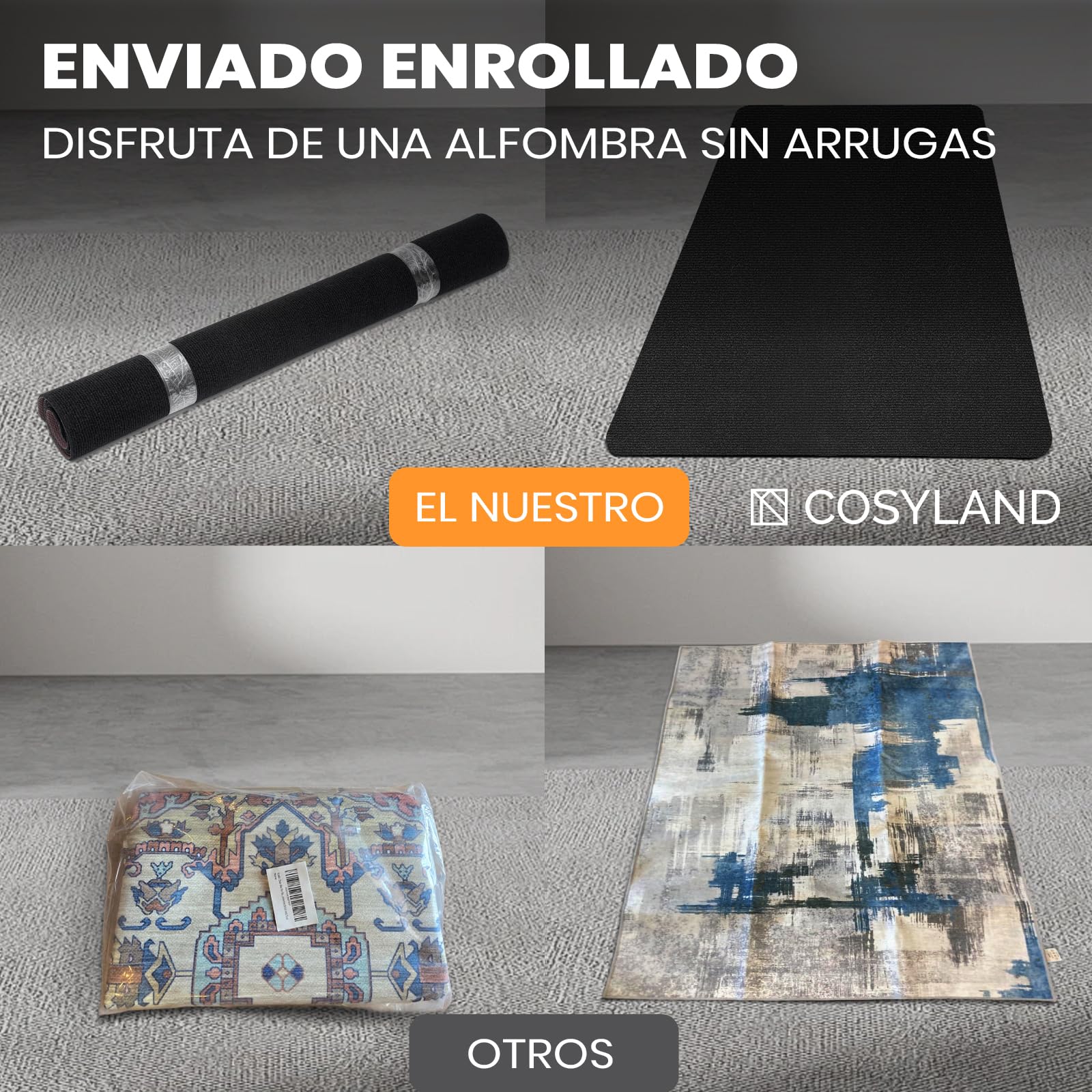 COSYLAND Tapis Chaise de Bureau 3.0, 90 X 120cm Tapis de Sol Bureau, Antidérapant Tapis Protection Sol Chaise Bureau, Protège Parquet Chaise roulettes pour Sols Durs, Tapis Fauteuil Bureau, Noir