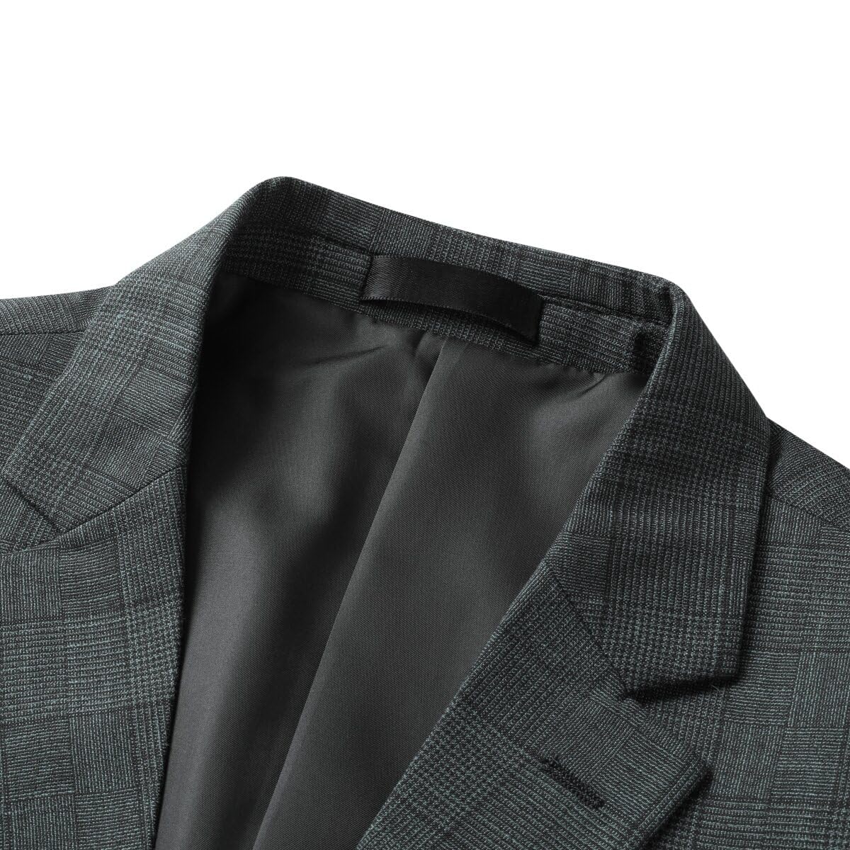 YOUTHUP Męska marynarka garniturowa w kratkę, slim fit, 2 guziki, marynarka męska biznesowa