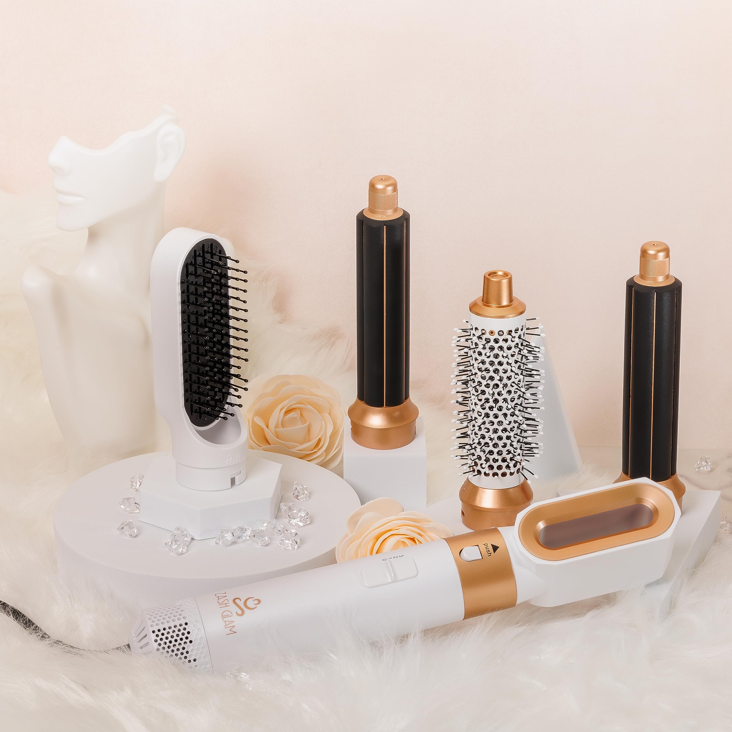 Amazon.com : ZASH GLAM 5-in-1 Hair Dryer Brush - Compact, Portable