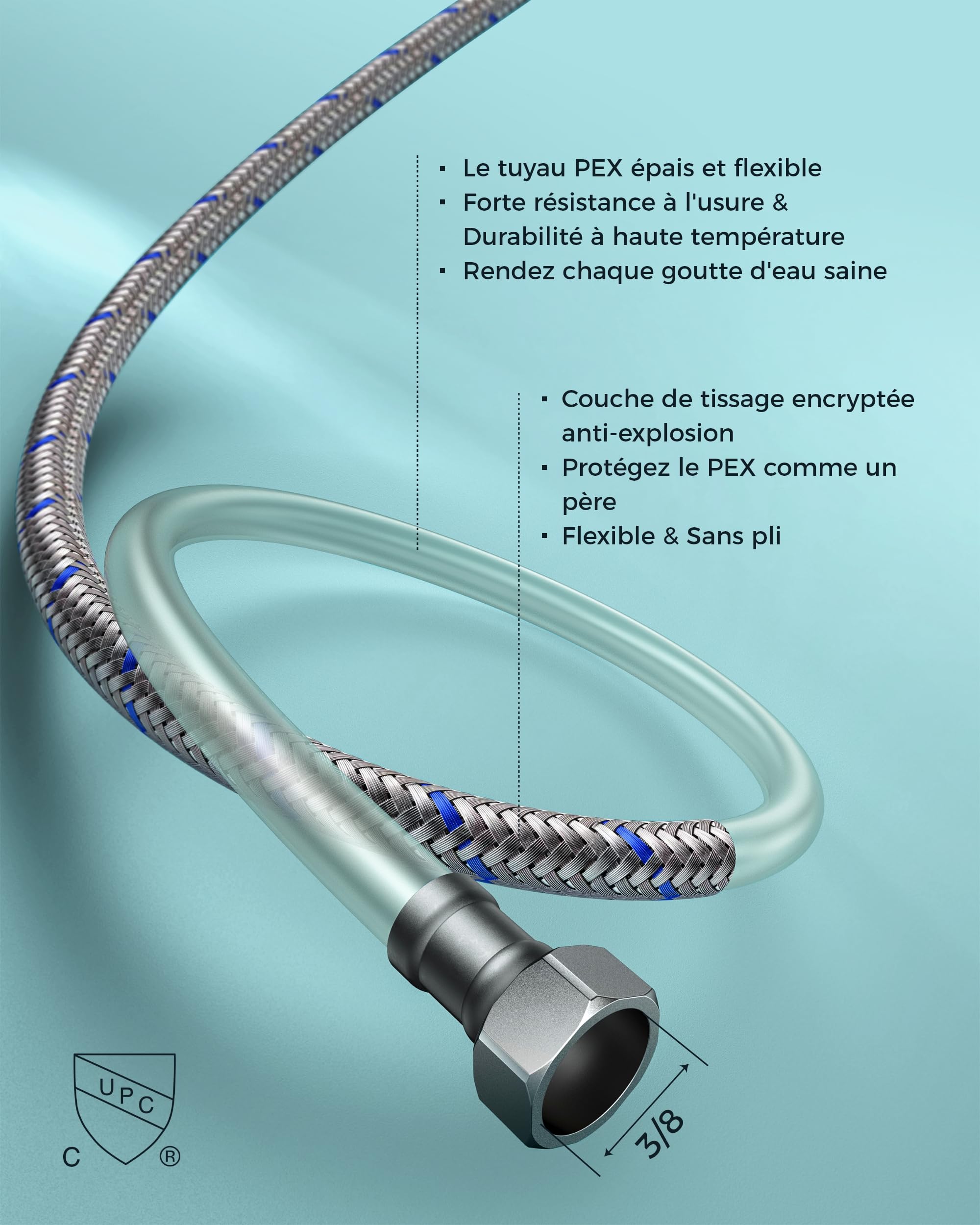 FORIOUS Robinet Salle de Bain Noir Mitigeur Lavabo Cascade 110 MM Économiseur Eau Énergie