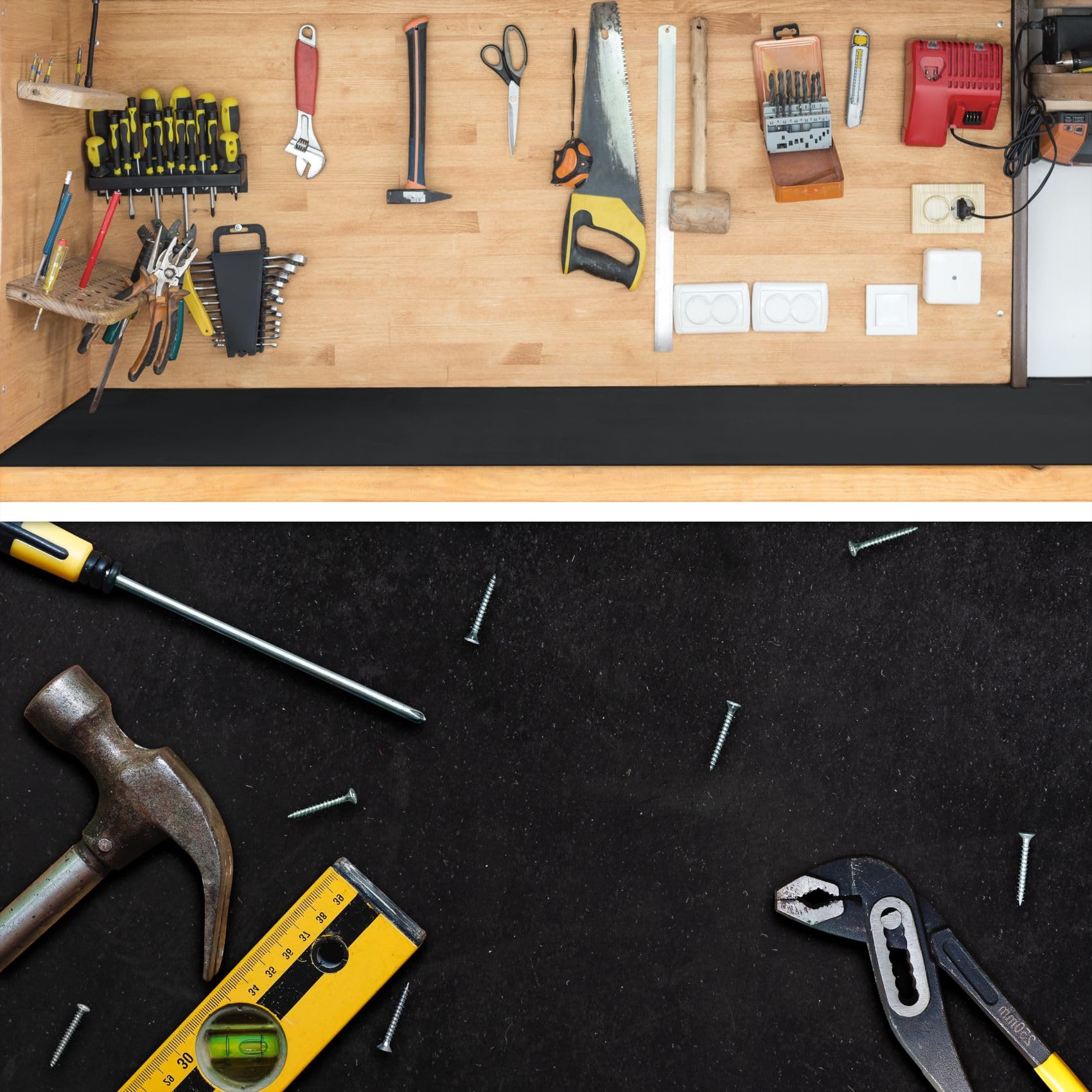 Anro Tapis De Protection En Caoutchouc Avec Picots Caoutchouc SBR. 60 X 100cm Li