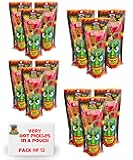 Dynamite Stick-Hot Pickles In A Pouch-Hot Sauce Infused Pickle (Pack of 12) by Food Crush