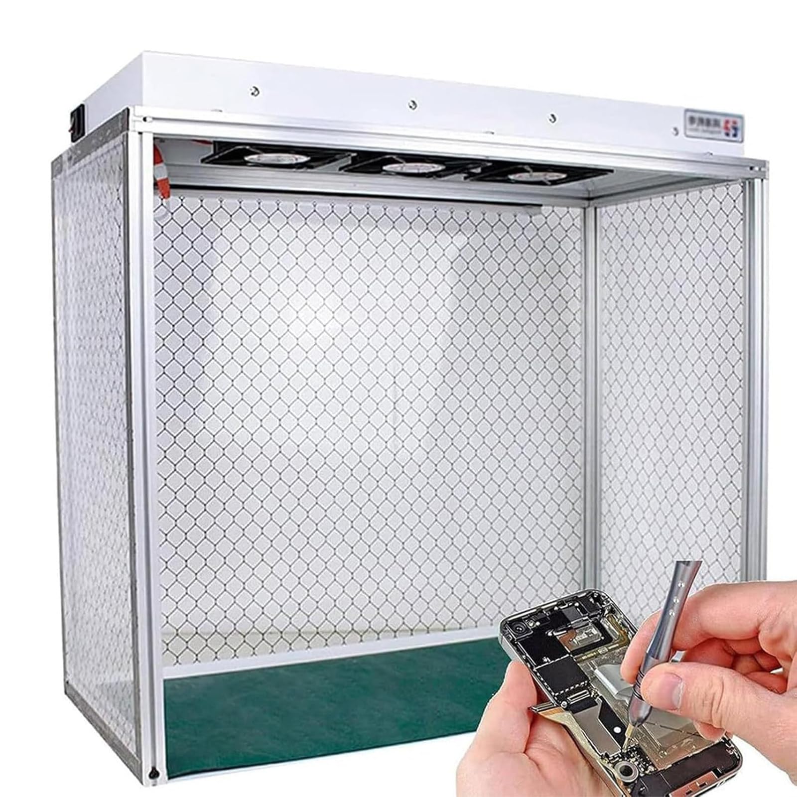 Campana de Flujo laminar Vertical con Tres Ventiladores, Tubo de luz intensa y Filtro HEPA para un Trabajo sin Polvo 110V