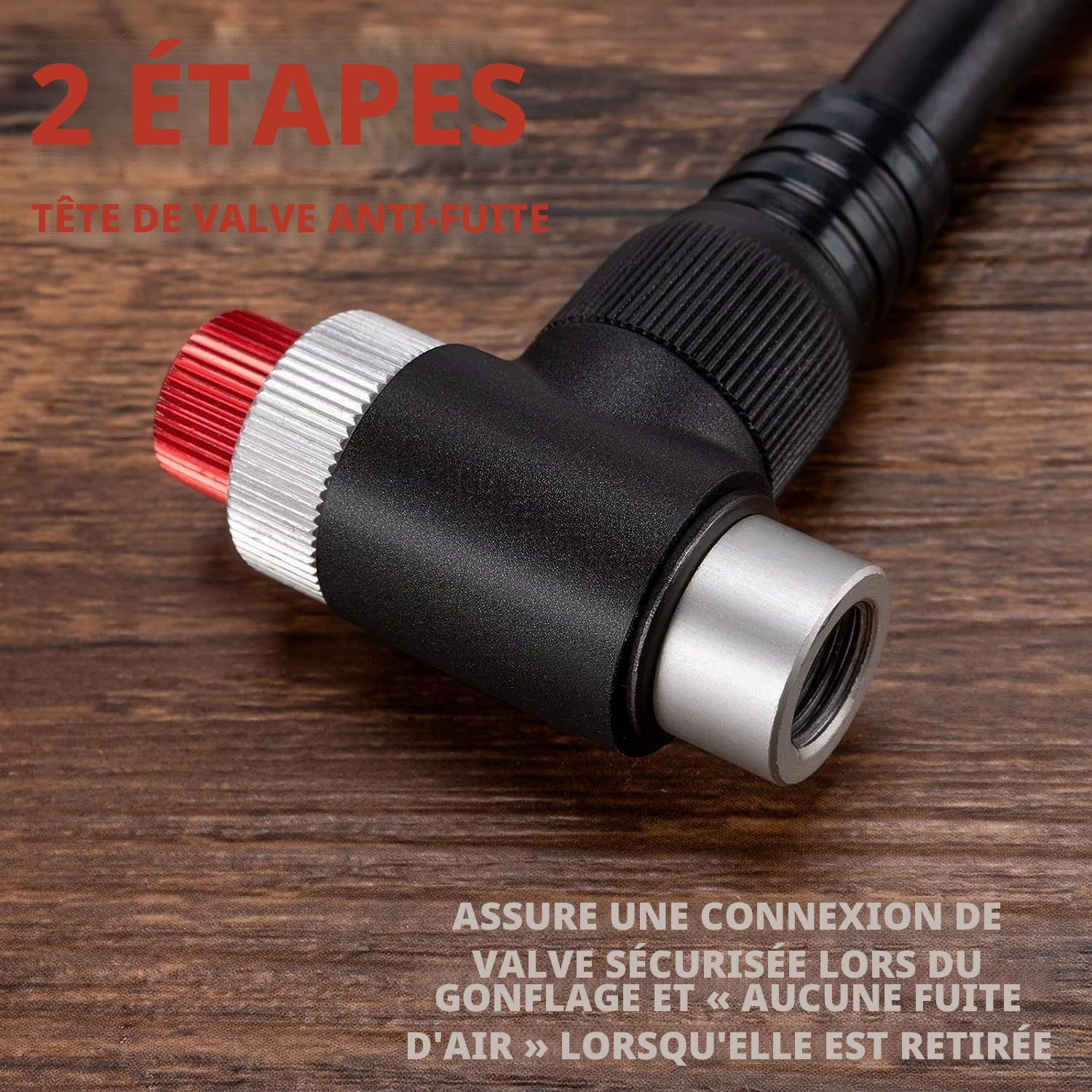 GEWAGE Pompe à Choc Haute Pression (Max 300 PSI), Pompe à Fourche/Pneu 2 en 1 pour VTT, Fourche de vélo de Route et Suspension arrière, Mini Pompe Portable avec Bouton de Purge.