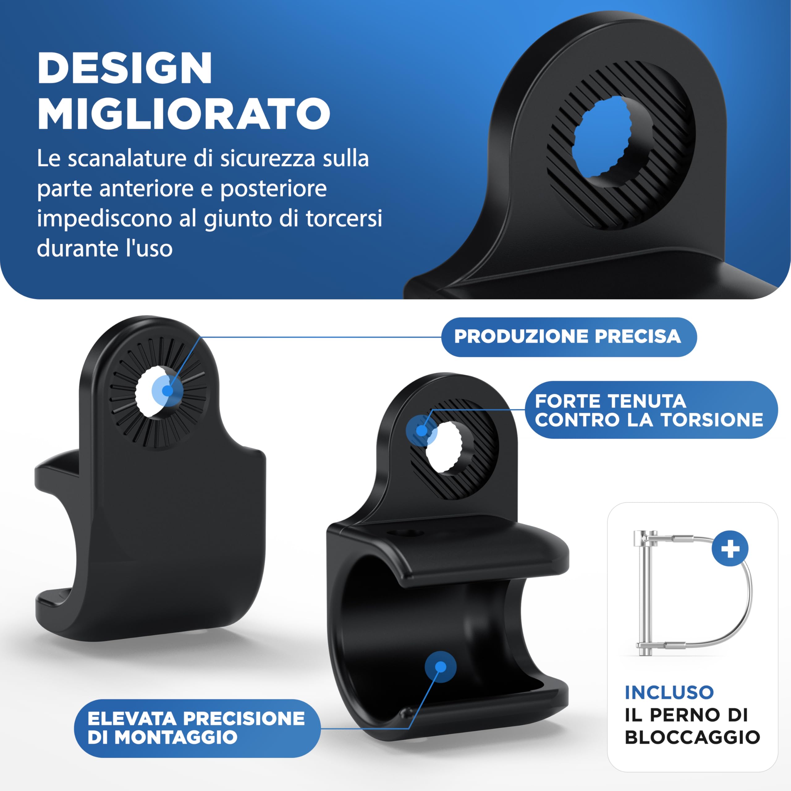 Attacco per rimorchio LAINFELD Thule Chariot Coaster bicicletta con perno di sicurezza