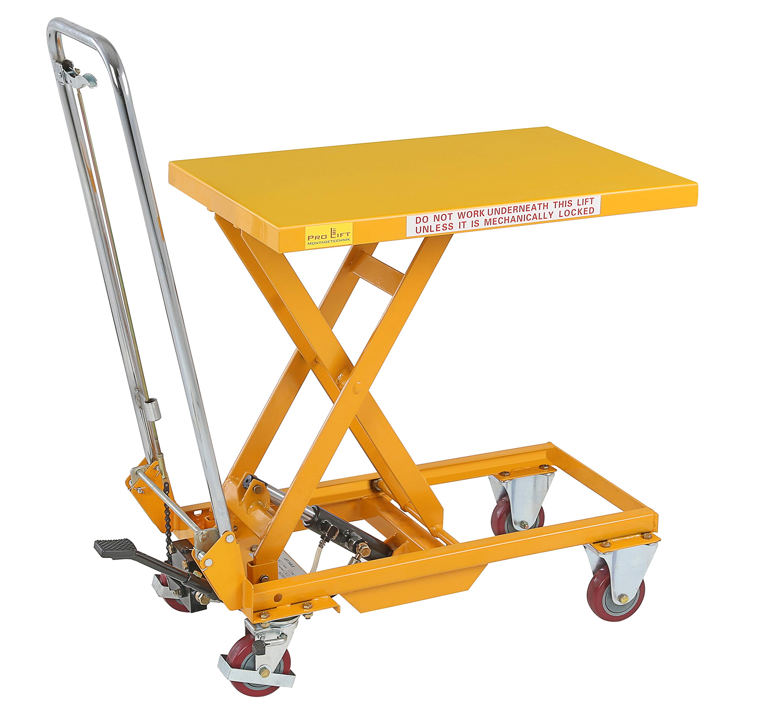 Hubtisch, Hebebühne 150kg Tragkraft, Höhe 265mm - 755mm, BS-15, 01565