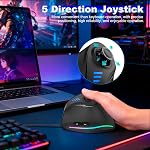 TRELC Gaming Mouse with 5 D Rocker, Vertical Ergonomic Mouse with 11 Programmable Buttons, 10000 DPI, On-Board Memory, Optical Computer Mice for PC/Laptop/E-Sports/Gamer (Wired)
