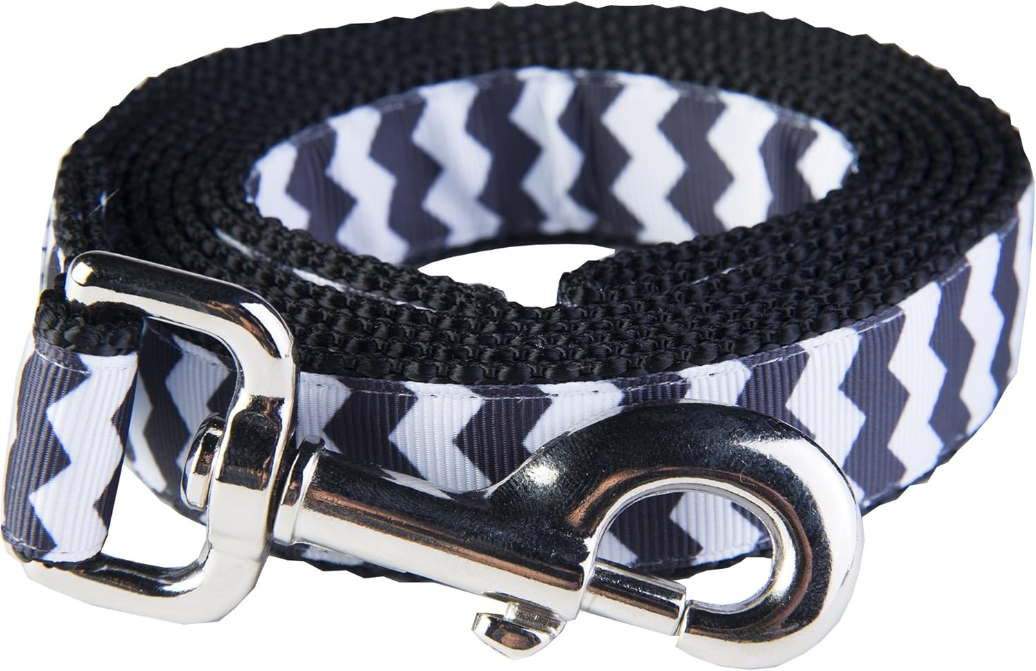 Paw Paws USA Chevron Dog Leash, Medium, Black
