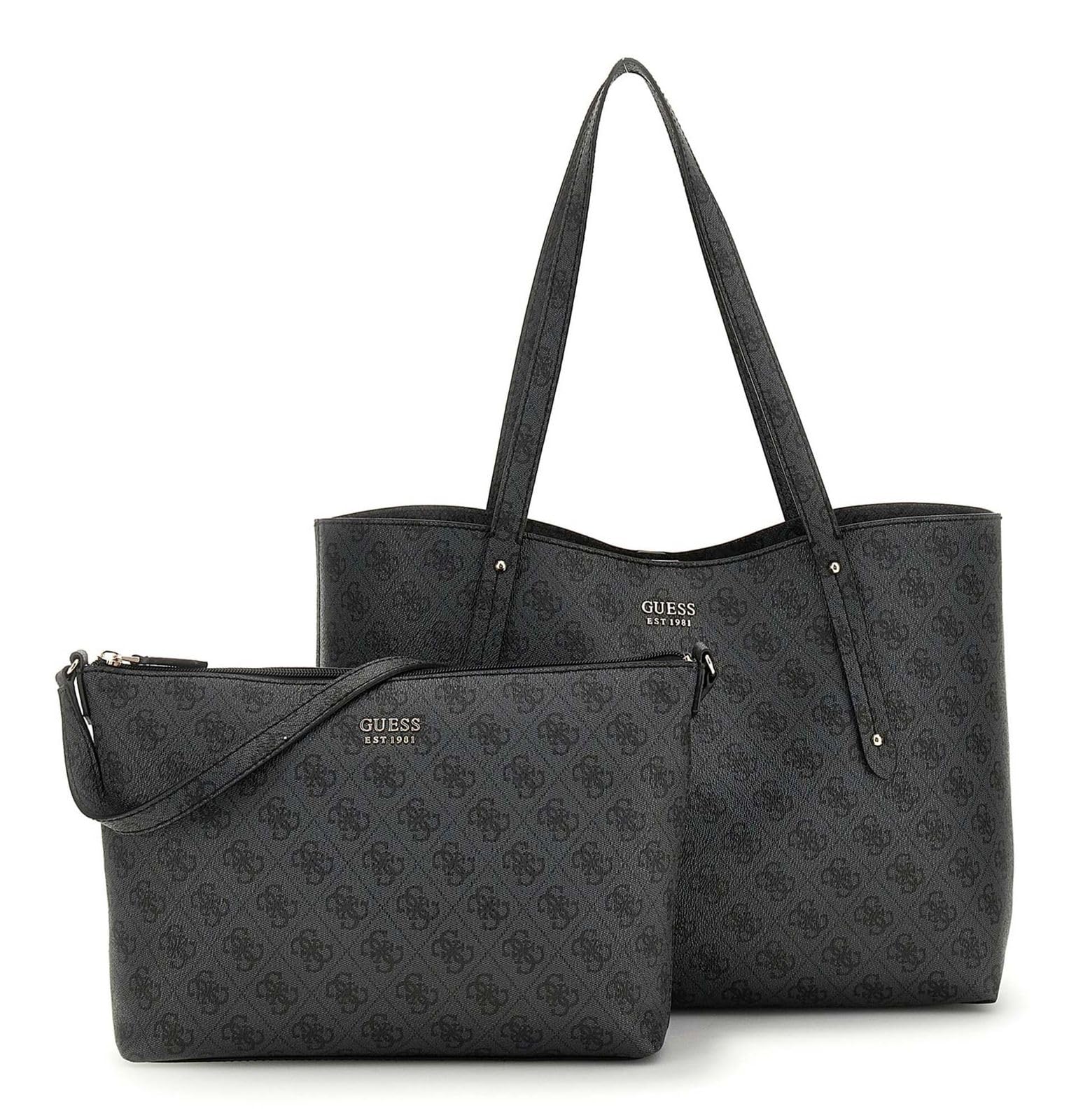 GUESS Brenton Tote Coal Logo