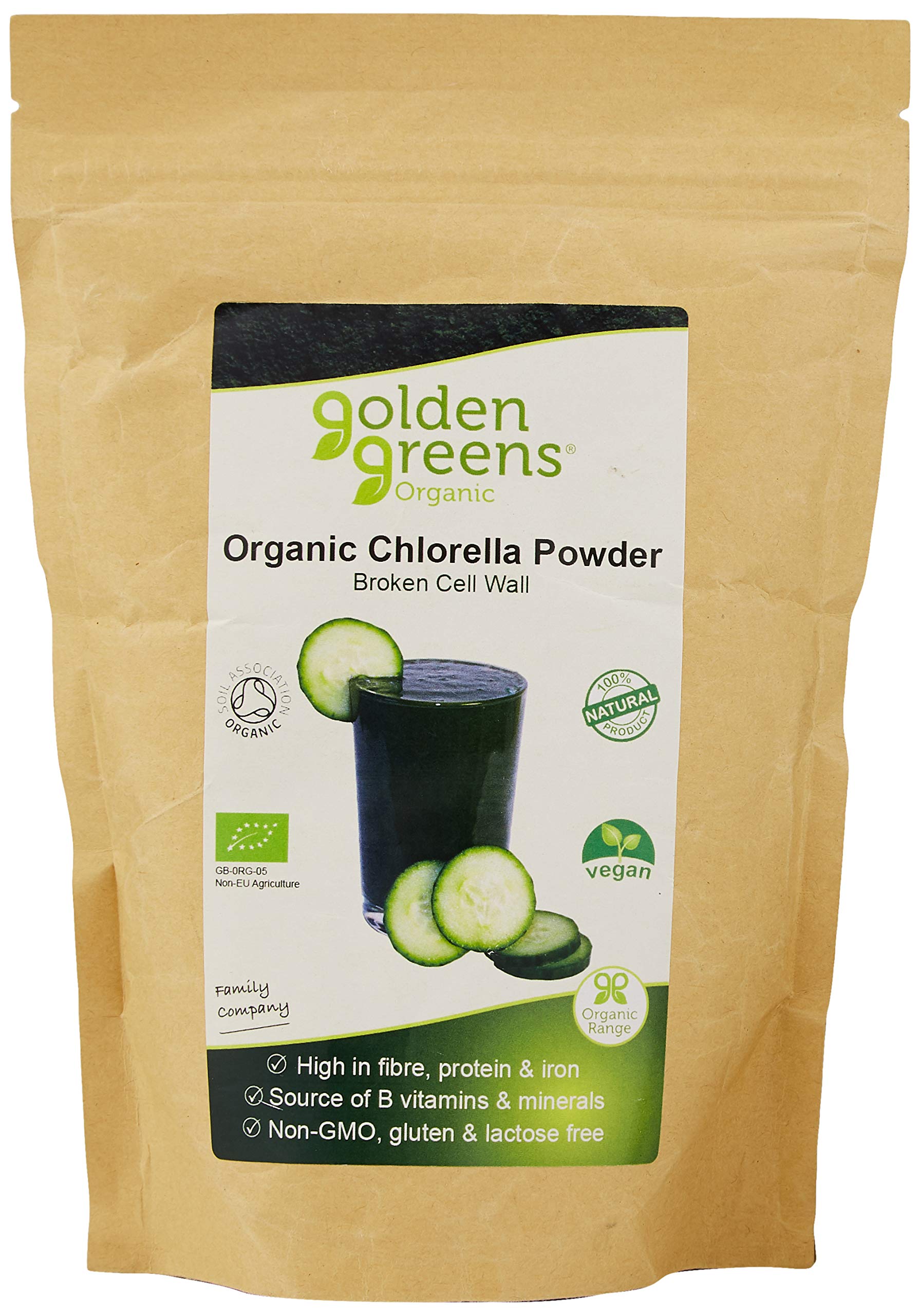GOLDEN GREENS ORGANIC Organic Chlorella Powder 200g (PACK OF 1)