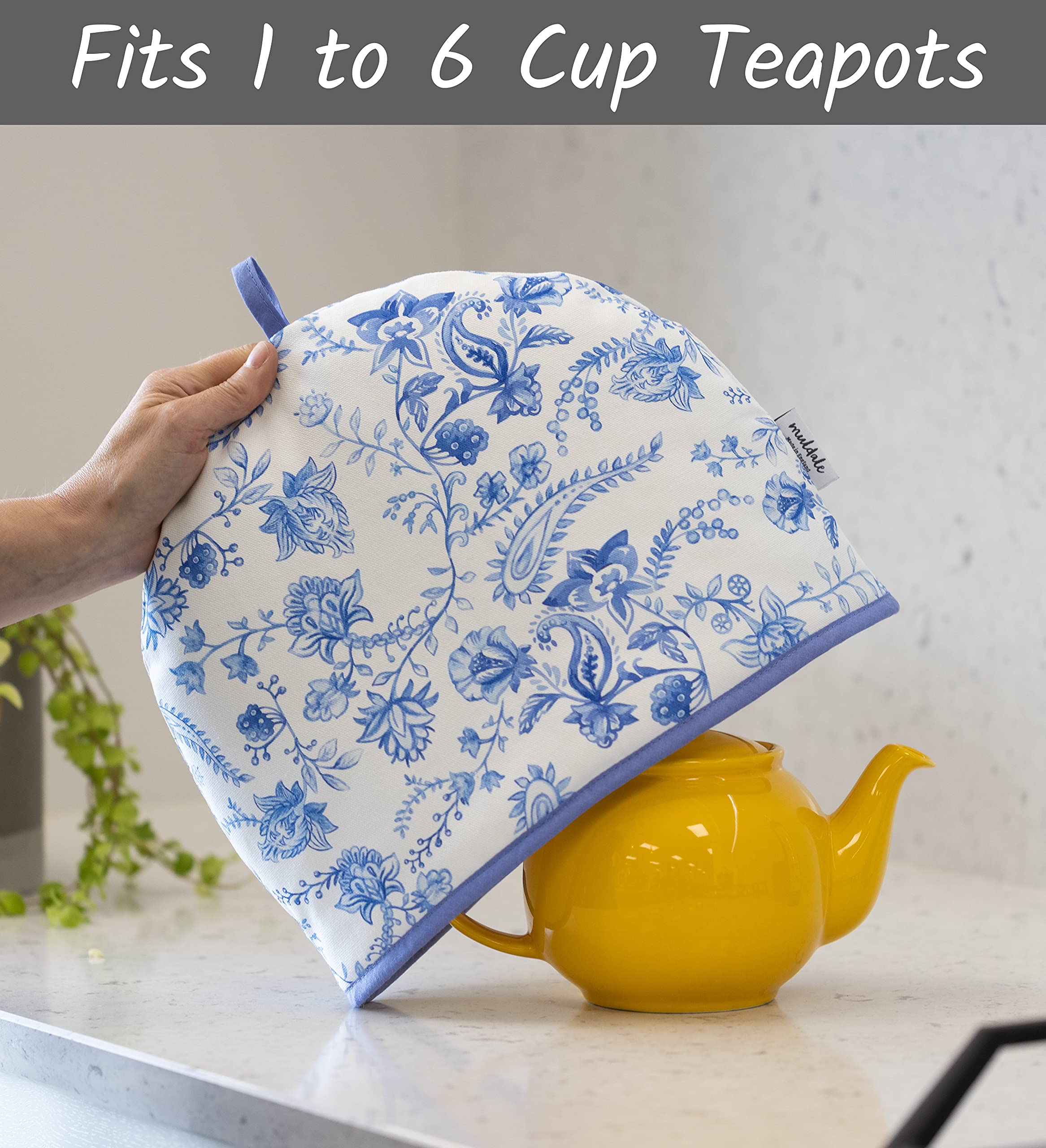 Muldale Tea Cosy for Teapot 100 Cotton Extra Thick Wadding, English