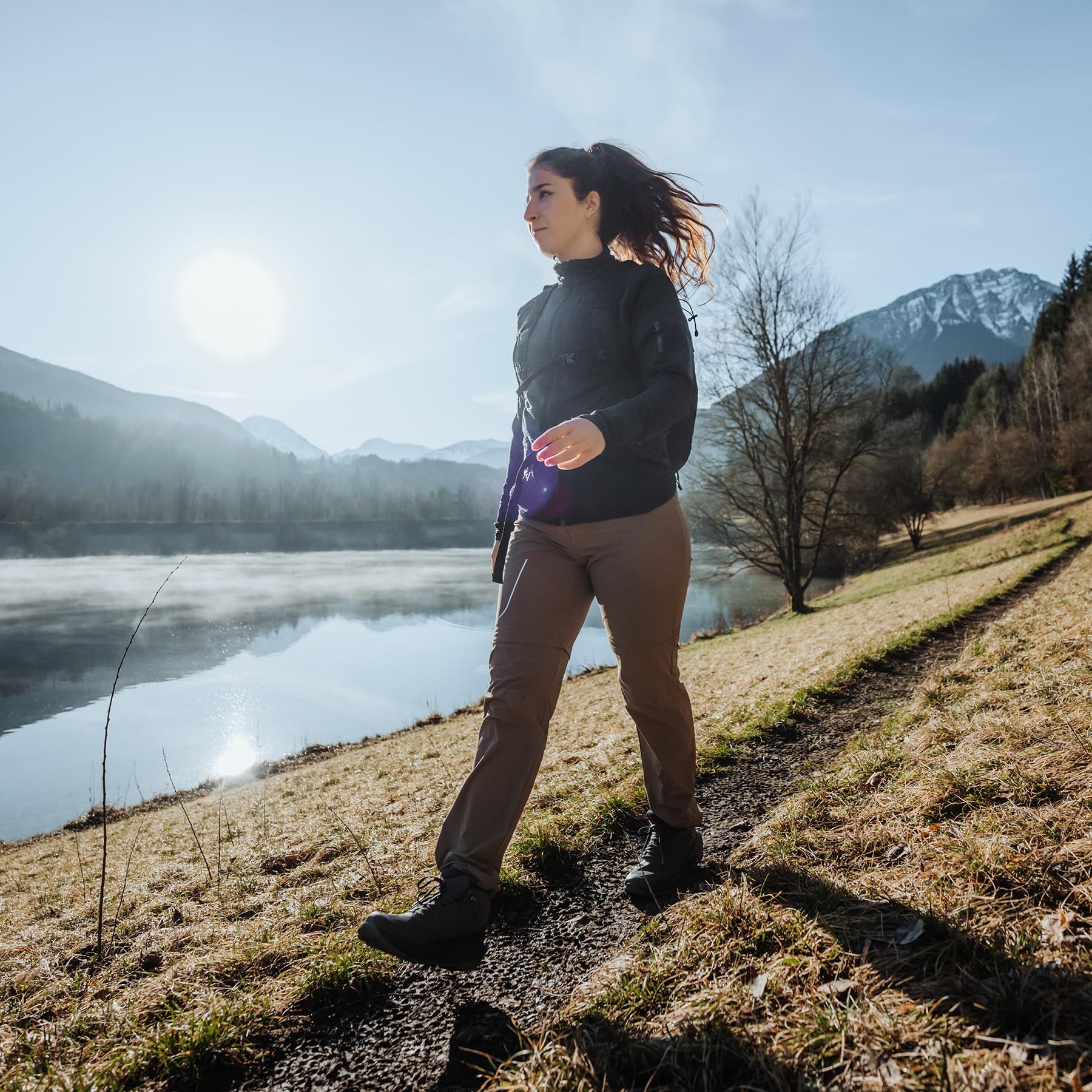 Salomon Elixir Tour Mid Scarpe Impermeabili da Trekking da Donna, Comfort ottimale, Rullata Morbida, Impermeabilità e Protezione dagli Elementi