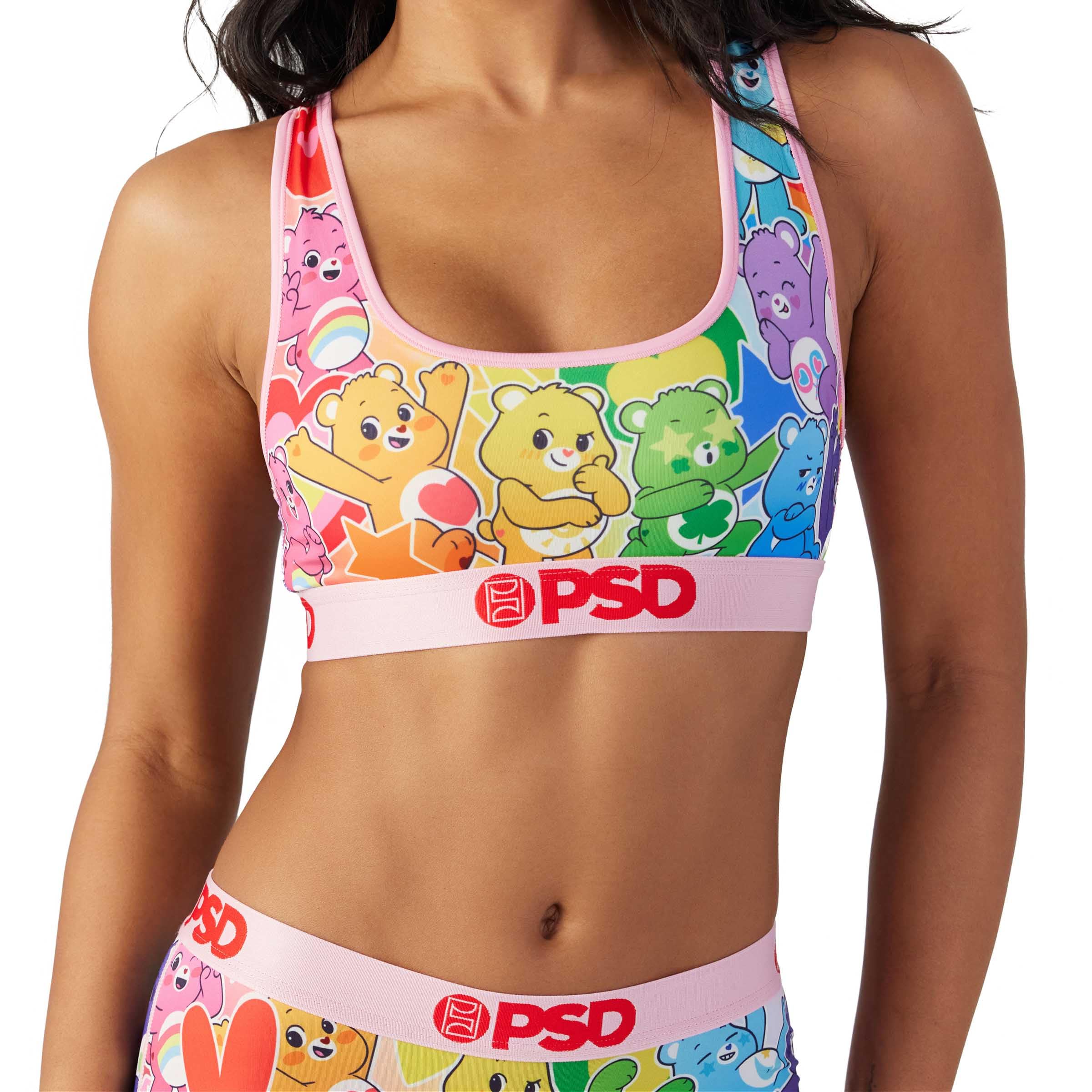 PSD Women's CB Rainbow Racerback Sports Bra for Women, Soft & Comfortable Exercise Bras for Women, Ideal for Yoga and Gym Workout