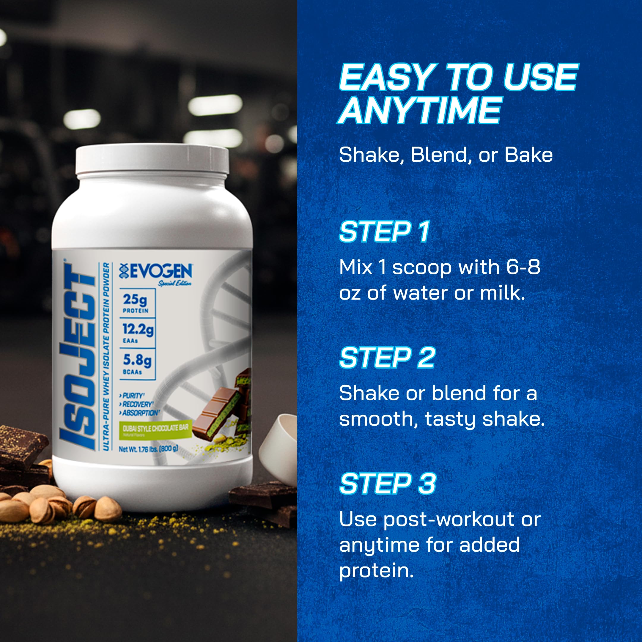 Evogen Isoject Whey Protein Powder | Dubai Chocolate Protein | 25 Servings — Amazon image 6