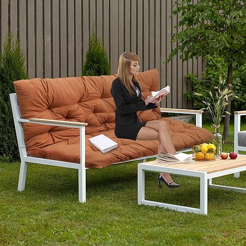 Cojines de repuesto para columpios, gruesos e impermeables de fibra Olyester para columpios al aire libre, bancos de jardín, cojines de repuesto