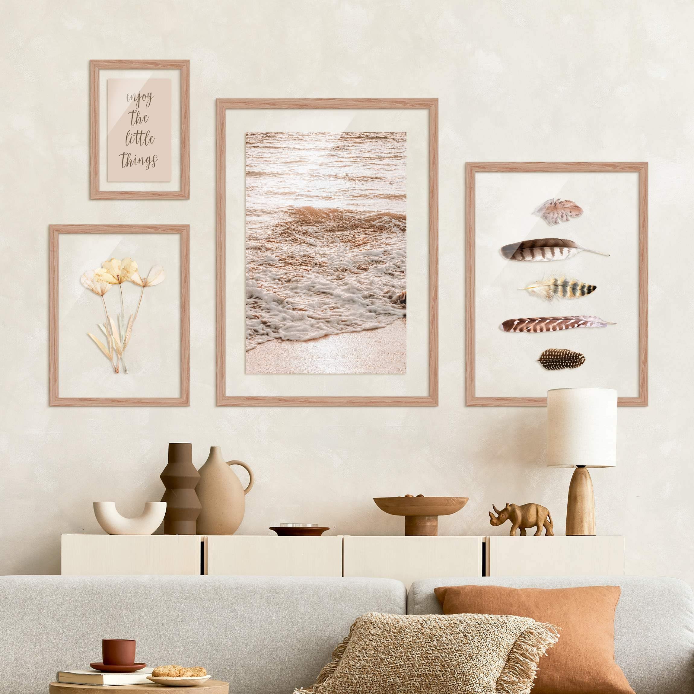 Doppelglasrahmen ohne Rückwand Bilderrahmen Leerrahmen Eiche mit Glas - Made in Germany - Rahmen für gepresste Blumen Fotorahmen handgefertigt DIY Wohnzimmer Schlafzimmer Küche (20x30cm)