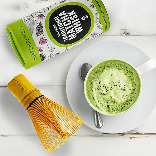 Miniatura 6 de Batidor de té verde matcha prémium  100 puntas  MATCHAMAKA tradicional japonés de bambú matcha  té verde, leche matcha, polvo ceremonial matcha, té
