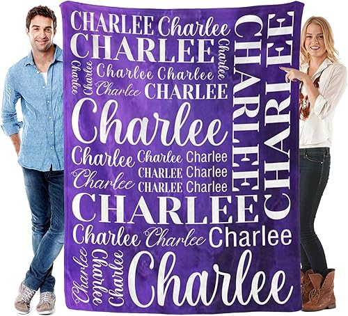 Manta personalizada con nombre para adultos y niños, manta personalizada de franela (estilo 02, 30 x 40 pulgadas)