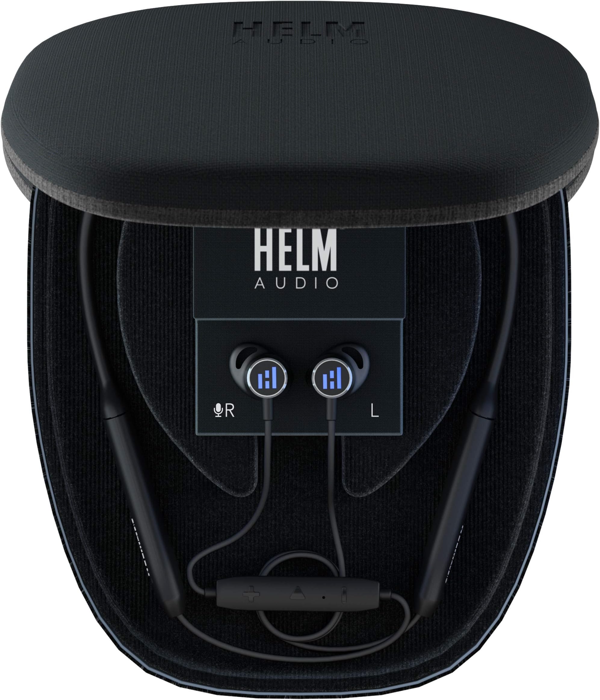 HELM Sportsband Triple Driver Bluetooth 5 Headphones, Earbuds, HiFi Sound, Qualcomm aptX HD, Never Lose Secure Fit, Magnetic Clasping, Sport, Work, Commute, Sweatproof, Enhanced MIC