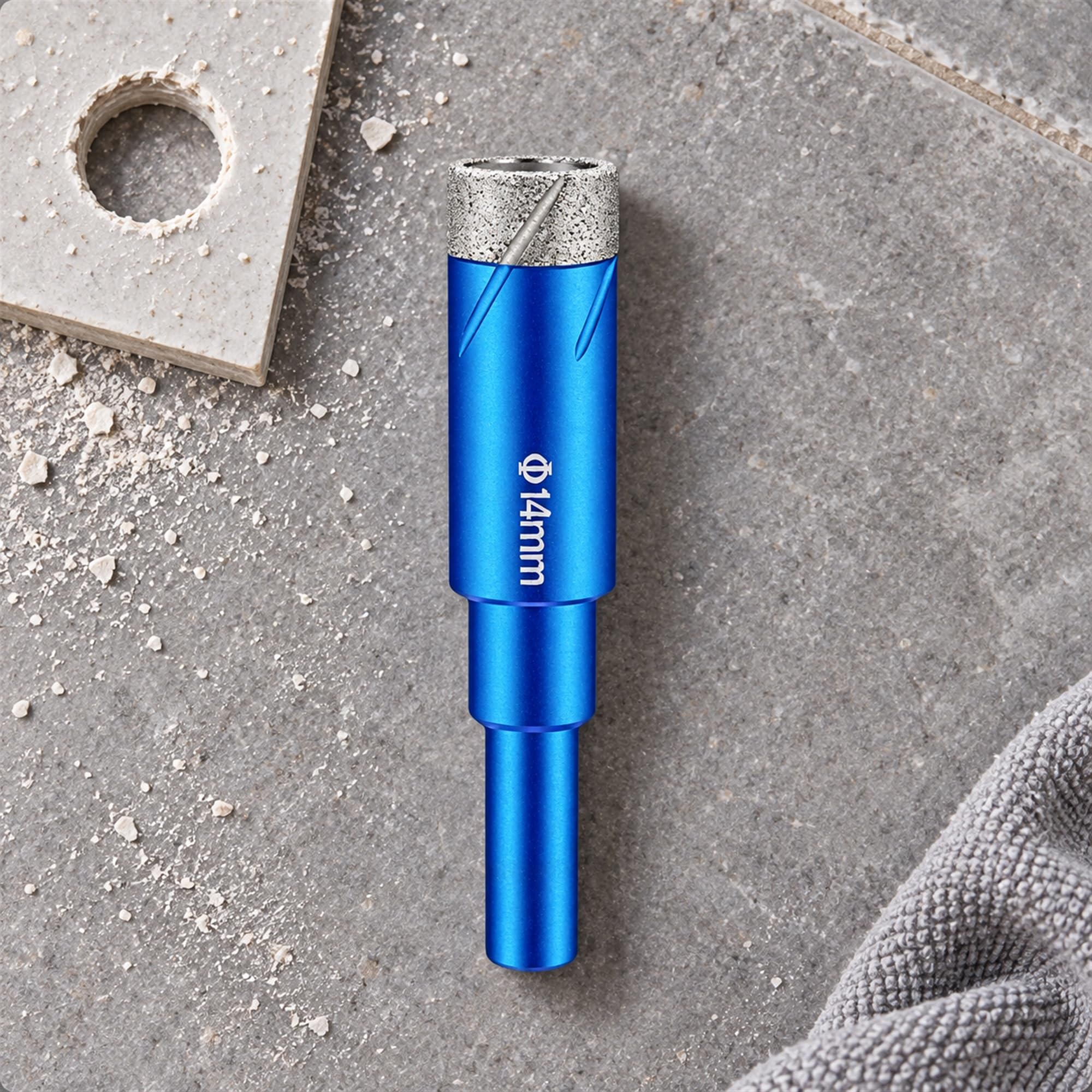 Dry Diamond Core Drill Bit for Tile, Marble and Granite, Hole Cutting Accessory for Kitchen and Bathroom Renovation