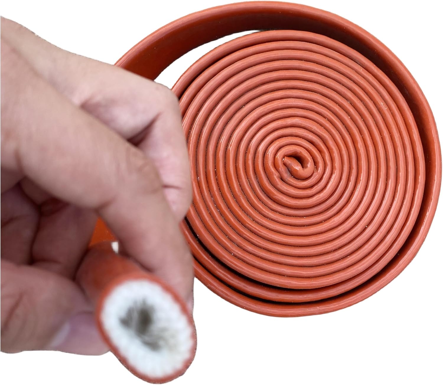 Heat Shield Fire Sleeve 3/4"(20mm) ID x 5FT Silicone Coated Fiberglass Heat Wrap Fire Thermo Armor for Automotive Hose Lines Wires & Electrical Wiring Red