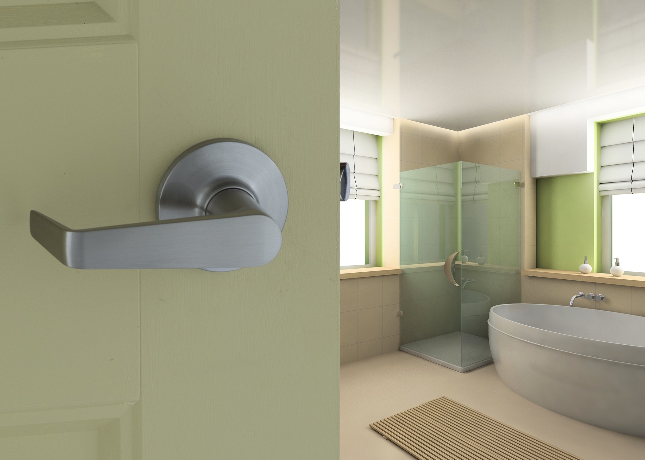 Copper Creek AL7220SS Avery Grade 1 Lever Passage Wfl Ul, Satin Stainless - Detailed View