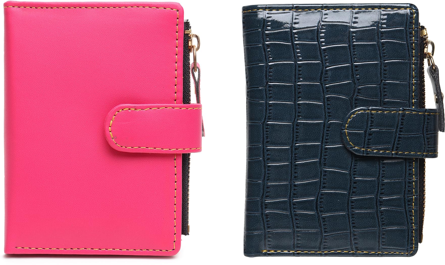 Women Casual Pink, Blue Artificial Leather Wallet (6 Card Slots) (TW-Smll-CLT-Pink & Crco-Light-Blue_1)-image-35