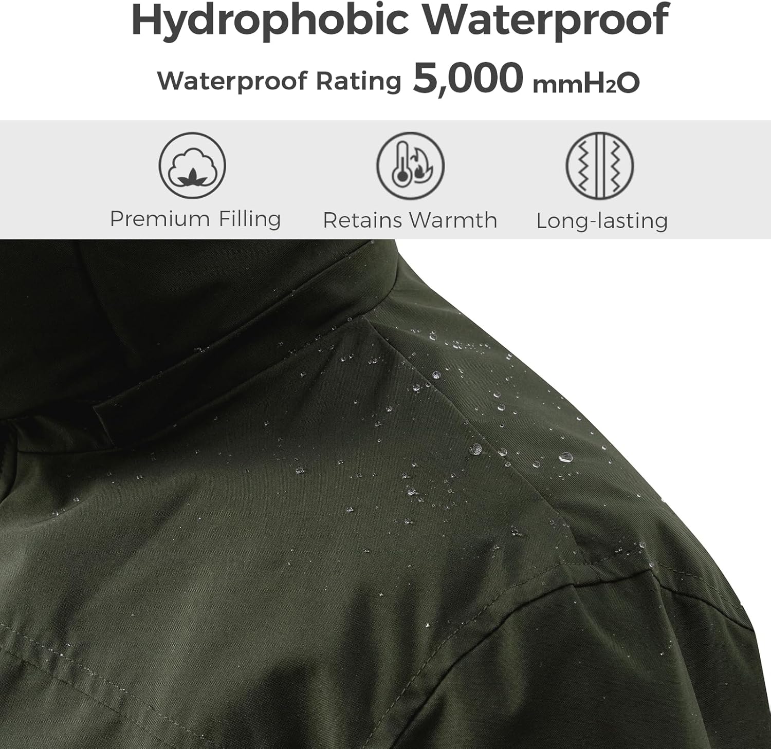 wantdo Men's Thicken Winter Coat Insulated Warm Parka Jacket Hooded Puffer Jacket