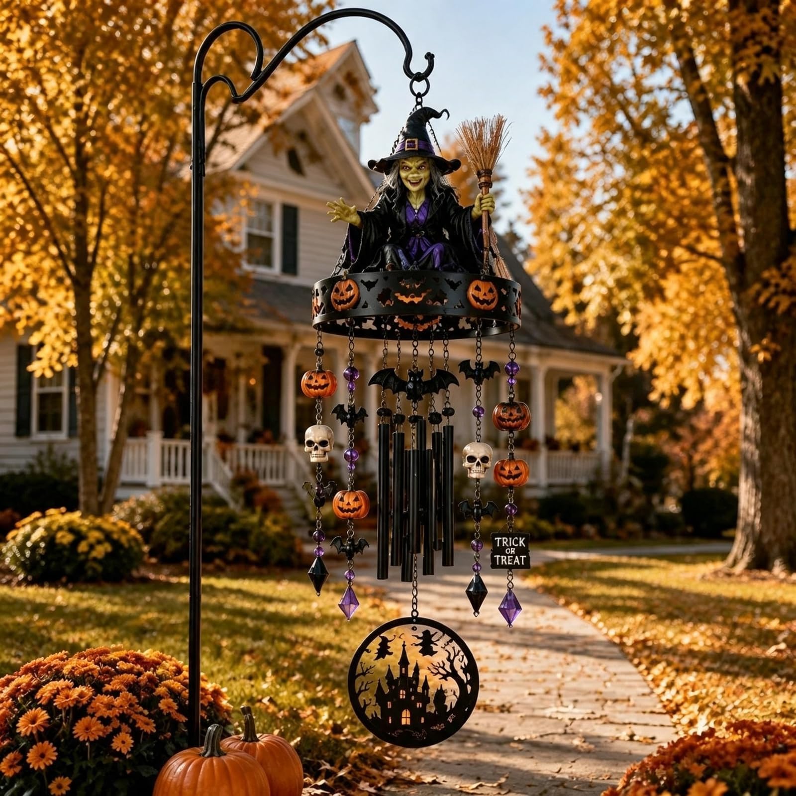 Décoration Fenêtre Et Jardin Halloween Mobile Suspendu Résistant À Rouille