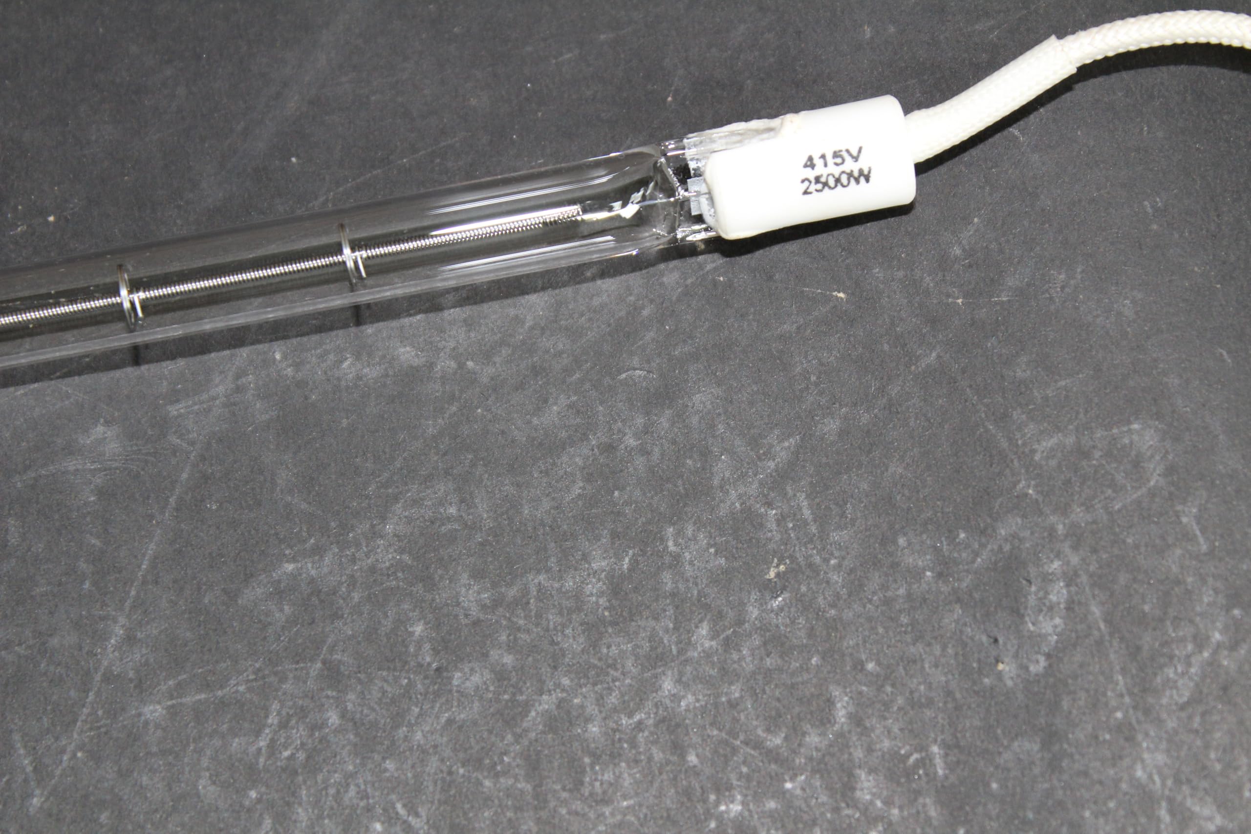 728 mm Quartz Infrared Lamp (IR Lamp) with Ceramic Ends — Industrial IR Heat Lamp for Powder Coating Oven, Plastic Drying, Printing Equipment & Metal Preheating