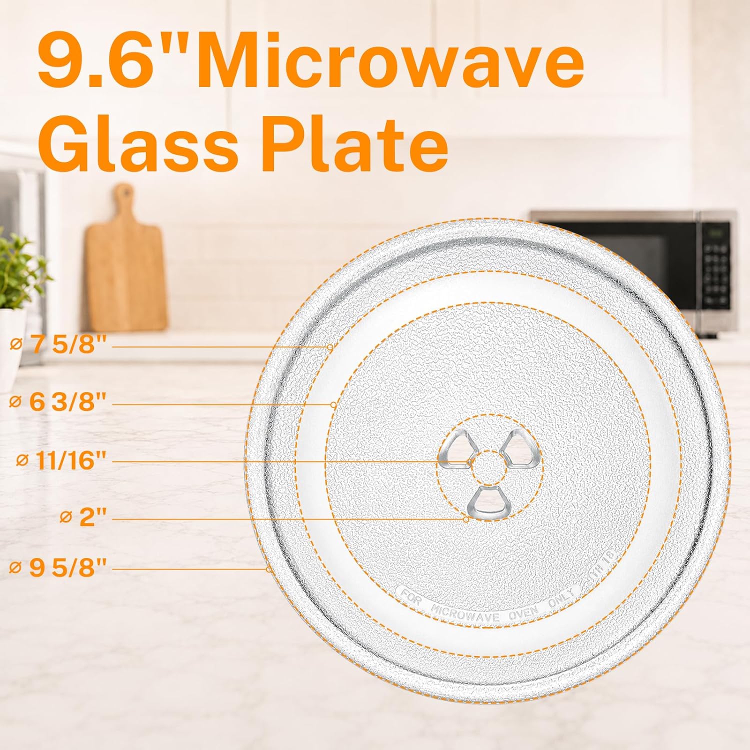 9.6in Microwave Glass Plate for Kenmore Haier Nostalgia